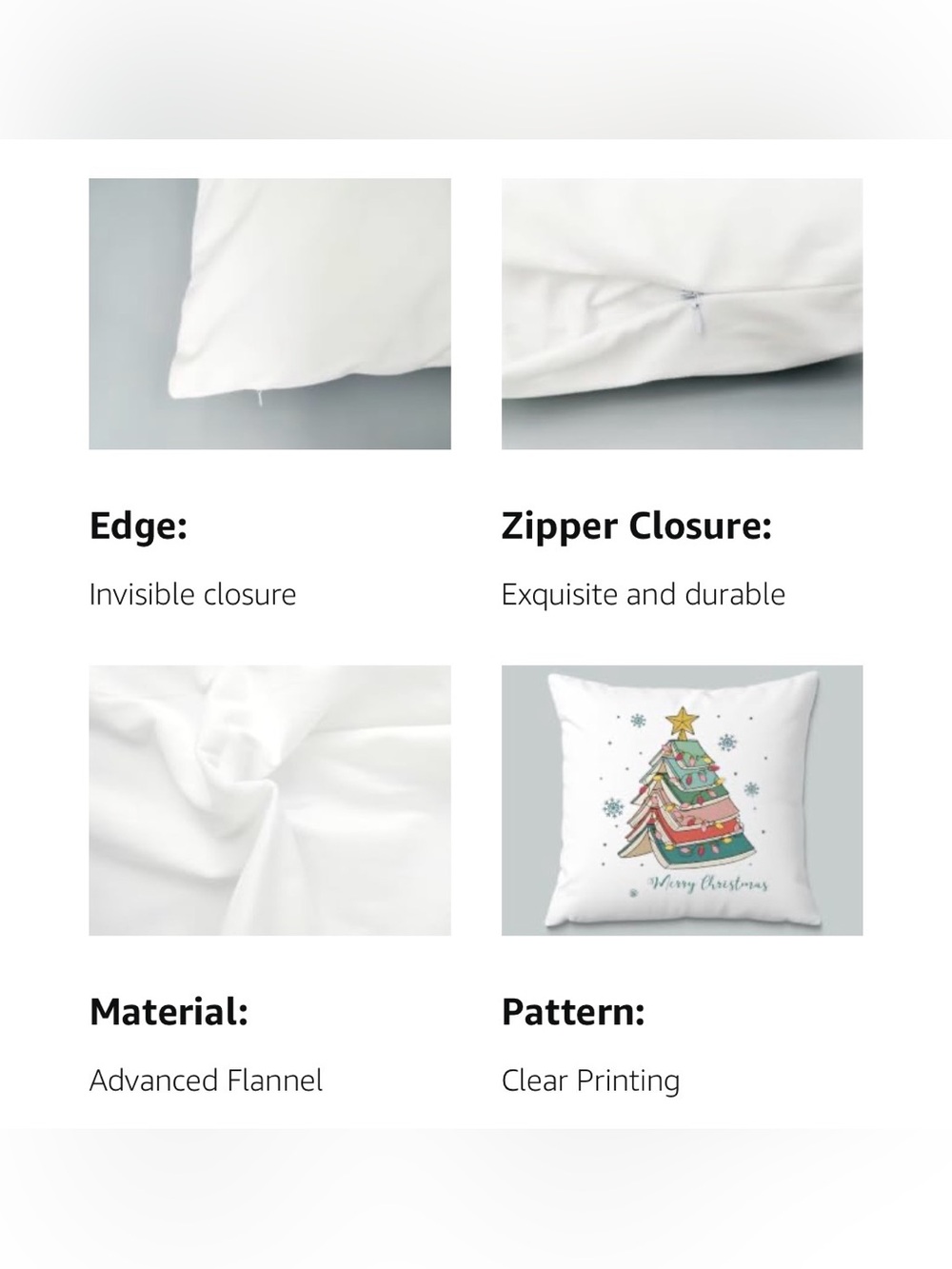 Just a Girl Who Loves Christmas Pillow Covers Set of 2 18x18 🌲🧑‍🎄 - Picture 7 of 9